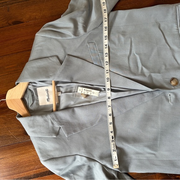 NWT Madewell Larsen Blazer in Drapeweave “Overcast” in size S - Picture 11 of 16